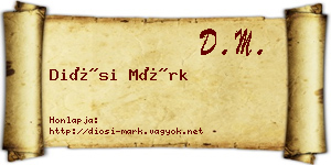 Diósi Márk névjegykártya